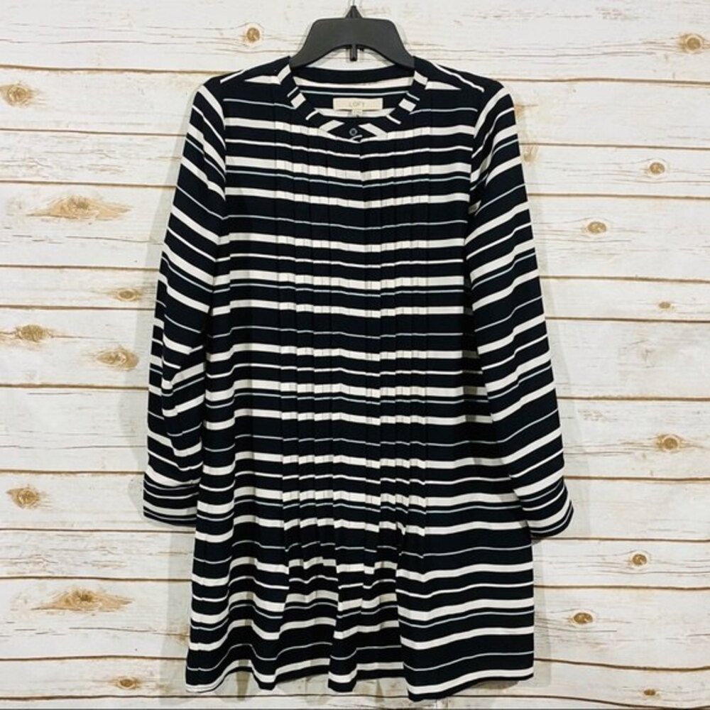Loft women’s long‎ sleeve button down mini dress XS